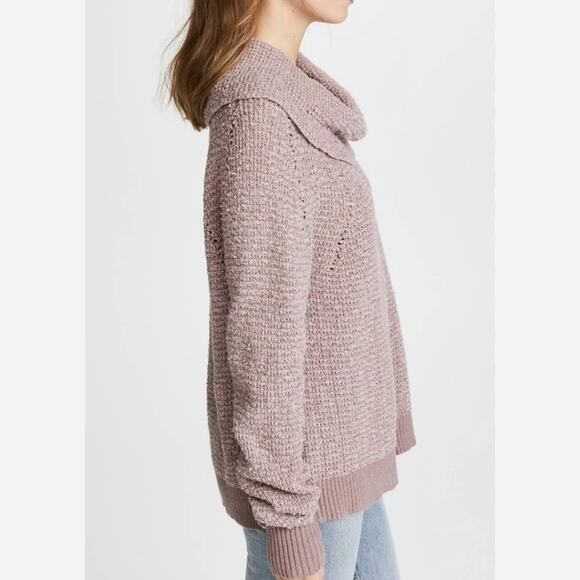 Free People By Your Side Cowl Neck or Off Shoulder Sweater Oversized XS - Picture 2 of 12